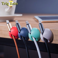 Load image into Gallery viewer, Cable Organizer Silicone USB Cable Management Clips Desktop Wire Manager Cord Holder For Headphone Earphone Mouse Bobbin Winder