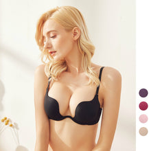 Load image into Gallery viewer, European and American Deep U-shaped Gathered Low-cut Halter Wedding Dress Evening Dress Sexy Lingerie Bra cinoo